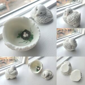 White Dove Trinket Holder
